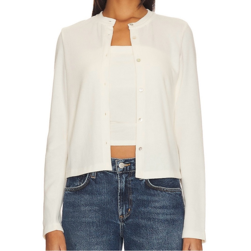 White Button-Up Cardigan
